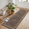 Floral Rug Washable Area Rugs, Non Slip Vintage Boho Stain Resistant Low Pile Carpets for Living Room Dining Room Bedroom Office Hallways Entryway - 2 of 4