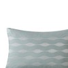 LIVN CO. Coastal Wavy Embroidered Cotton Oblong Pillow Blue 12x20" - 3 of 4