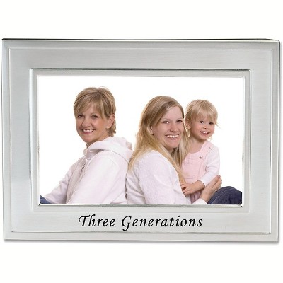 Lawrence Frames Brushed Metal 4x6 Three Generations Picture Frame 508064