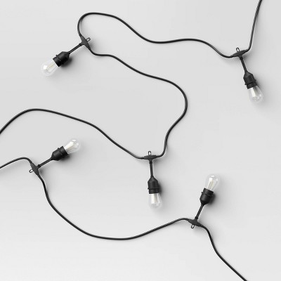 24ct Drop Filament Tubes Indoor/Outdoor String Lights - Black Wire - Smith & Hawken™