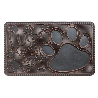 RugSmith Copper Moulded Wipe Your Paws Rubber Doormat