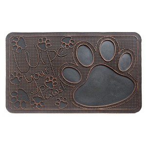 RugSmith Copper Moulded Wipe Your Paws Rubber Doormat - 1 of 4