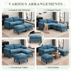 NicBex Convertible Loveseat Sofa Small Couch with Removable Storage Ottomans,Upholstered Sleeper Sofa for Living Room,Bedroom,Office - 4 of 4