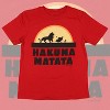 Seven Times Six Disney The Lion King T Shirt Boys Hakuna Matata Trio Sunrise Silhouette T-Shirt Red - 4 of 4