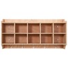Storage Organizer, Day Care Rack with 10 Cubes Shoe Tiers with Hooks and Shelves, Wall Mount, Kids Play Furniture, Classroom, 47 Inches Wide - 2 of 4