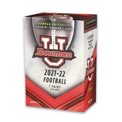 2021-22 Topps Football Bowman University Trading Card Blaster Box