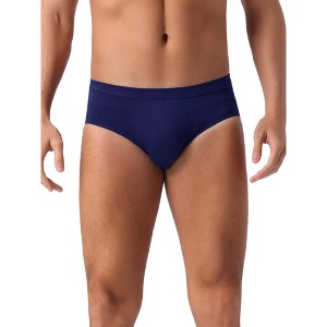 INSPIRE CHIC Men's Underwear Solid Color Elastic Waist Soft Comfortable Briefs - 1 of 4