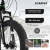 INFURNIC Bicycles 26 Inch Fat Tire Mountain Bike with Shimano 21 Speeds and Dual Disc Brakes for Adventure Seekers, Black, 74"*25"*41" - 2 of 4