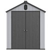 NicBex 8*10ft Outdoor Storage Shed  Weatherproof Garden Shed, Garden Big Spire Tool Storage for Storing Tools and Garden Equipment, Gray - 2 of 4