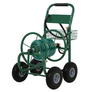 FDW Hose Reel Hold Up To 300 Ft Heavy Duty Garden Hose Reel for Garden Lawn Yard - 1 of 4