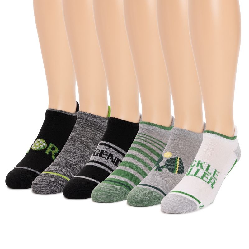 Muk Luks Men's 6 Pack Pickleball Ankle Socks, 1 of 7