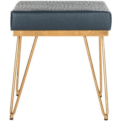 Jenine Faux Ostrich Square Bench  - Safavieh
