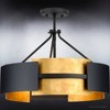 Urban Ambiance Luxury Contemporary Chandelier 15.375''H x 19''W,  Midnight Black Finish,  Gambier Collection, UHP3862 - 4 of 4