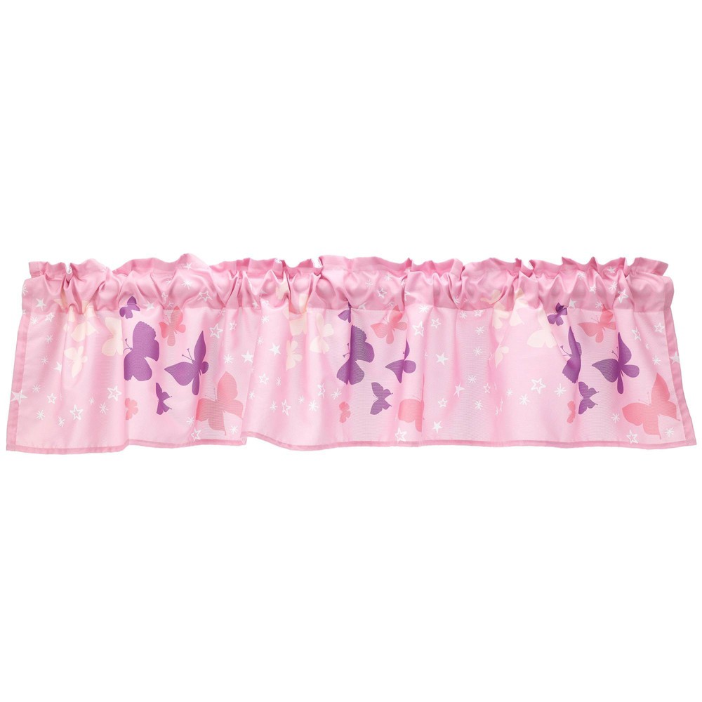 Photos - Curtain Rod / Track Bedtime Originals Butterfly Kisses Window Valance