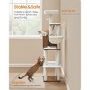 65-Inch Multi-Level Cat Tree Tower with Cave, Basket & Hammock, Includes Scratching Posts & Pompom Toy - 4 of 4