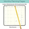 Global Printed Products Textured Cover Weekly Monthly Pocket Planner CY 2025 (Black) - 4 of 4