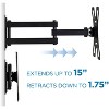 Mount-It! TV Wall Mount Bracket with Full Motion Arm Fits 13 - 43 Flat Screen TVs VESA 75, 100, 200, 55 Lbs. Weight Capacity with 15" Extension - 4 of 4