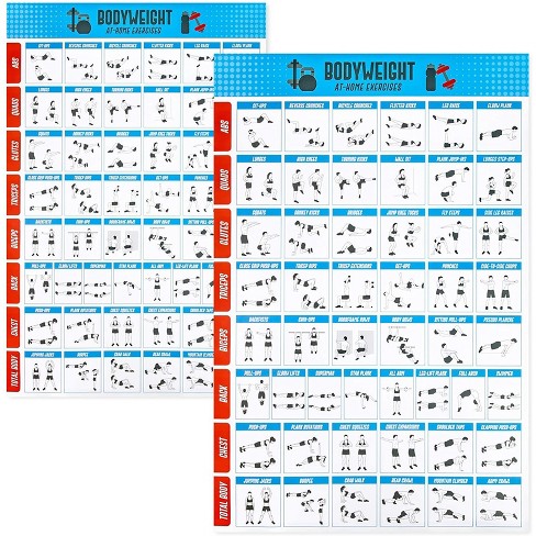  [2-PACK] Bodyweight & Dumbbell Workout Cards - Large
