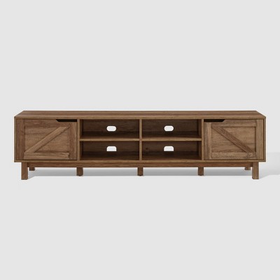 Modern Rustic 2 Door Storage TV Stand for TVs up to 80" - Saracina Home