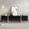 74.8" Particle Board 3-Cabinet TV Stand with High Gloss UV Surface, Sideboard Cabinet with 2-Drawer for Living Room or Entryway - 2 of 4