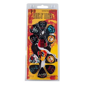 Perri's 12 Pack Of Guns N Roses Guitar Picks - Med Gauge - Celluloid Plastic - 1 of 1