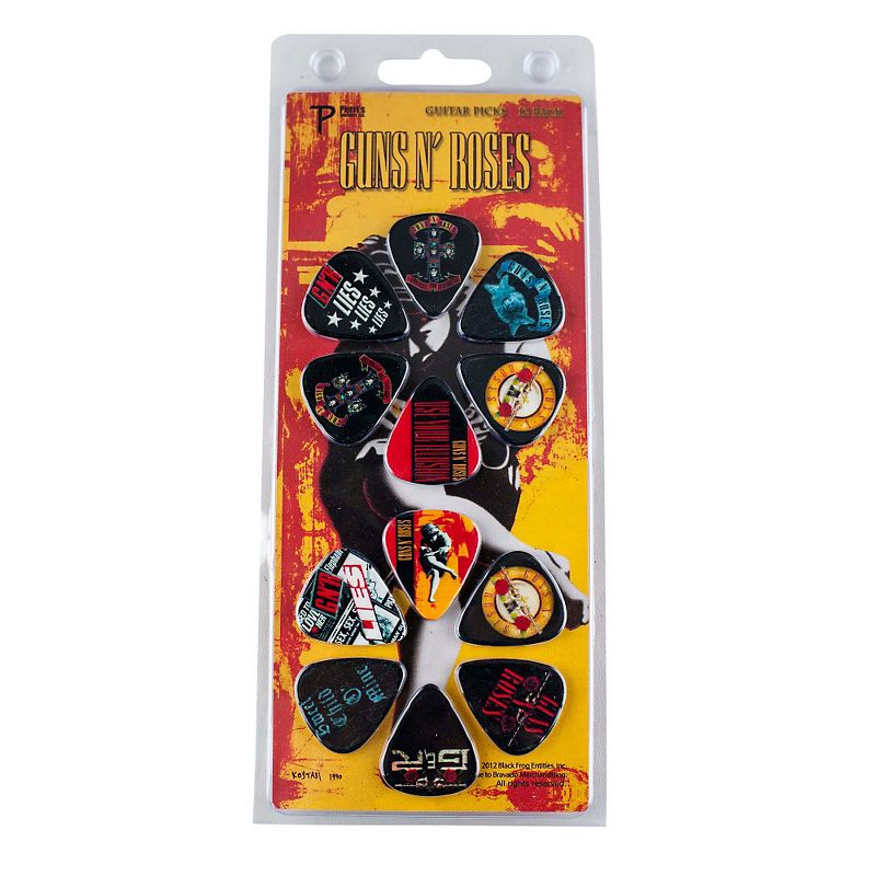 Perri's 12 Pack Of Guns N Roses Guitar Picks - Med Gauge - Celluloid Plastic, 1 of 2