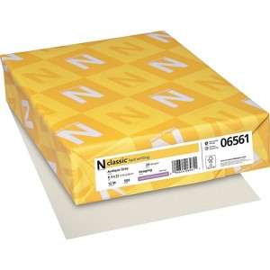 Neenah Paper Classic 8 1/2" x 11" 24 lbs. Laid Writing Imaging Paper Antique Gray 500/Ream 06561 - 1 of 3