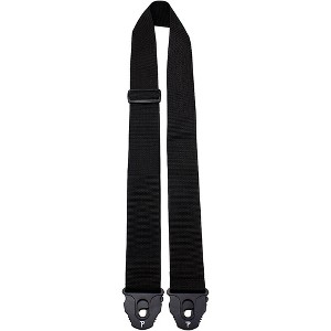 Perri's Nylon Guitar Strap With Locking Ends Black 2 in. - 1 of 1