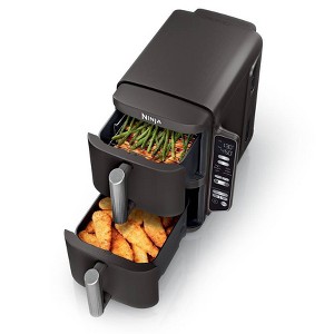 Ninja DoubleStack 8qt 6-in-1, 2-Basket Air Fryer with Space Saving Design Gray SL201: Metal & Plastic, Hand Wash, Dishwasher-Safe - 1 of 4