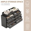 Baby Changing Dresser with 8 Drawers – Wooden Nursery Dresser with Safety Rail & Open Shelf, Changing Table Station Space - 4 of 4