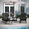 Emma and Oliver 3-Piece Indoor/Outdoor Set with 2 Poly Resin Adjustable Adirondack Loungers with Swivel Cup Holders and Folding Side Table - 2 of 4