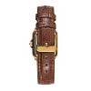 Peugeot Women's 14K Gold-Plated 32mm Tank Shape Brown Leather Strap Watch - 3 of 4