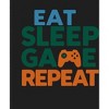 "Eat, Sleep, Game, Repeat" Adult Long Sleeve Hoodie - image 2 of 2