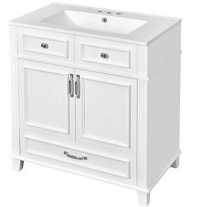 Ridstar 34.1 in. H White Bathroom Storage Cabinet with Soft Closing Doors - 1 of 4