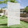 DSVIMOY Outdoor Privacy Screen, 72" H×45" W Patio Privacy Screen, Freestanding Decorative for Deck Balcony Patio, White, 45.47"*15.75"*72.05" - 4 of 4