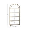 Nathan James 72.1" Haven Metal 5 Shelves Arch Standing Storage Bookshelf White/Gold: Elegant Arched Design, Freestanding - 4 of 4