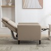 Modern Artistic Color Design Adjustable Lounger With Arms PU Leather Reclining Armchair For Living Room Bedroom Home Theater-Cuddlewood - 3 of 4