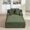 Oversized Corduroy Modern Chaise Lounge Chair Sofa Couch with No Assembly Required, Comfy, and Ergonomic - 2 of 4