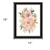 HomeRoots Peachy Petals Black Framed Print Wall Art - 3 of 4