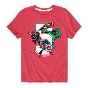 Boys' - Marvel - Avengers Birthday 5 Short Sleeve Graphic T-Shirt - 1 of 4