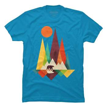 Men's Design By Humans Mountain Bear By radiomode T-Shirt