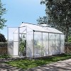 GustoWave   Aluminum Outdoor Greenhouse , Ideal for Growing Vegetables, Herbs, and Outdoor Plants，Silver. - 2 of 4