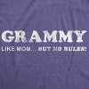 Womens Grammy Like Mom But No Rules T Shirt Funny Grandmother Tee - Crazy Dog Women's T Shirt - 2 of 4