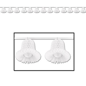 Beistle 24' Tissue Bell Streamer White 2/Pack 55920-W - 1 of 1