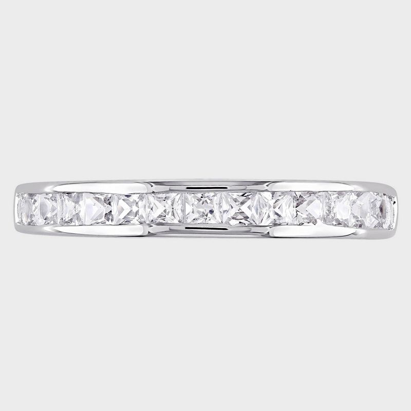 3/4 CT. T.W. Created White Sapphire Eternity Ring in Sterling Silver, 3 of 5