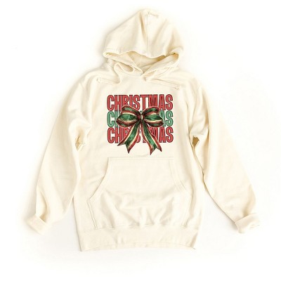 Simply Sage Market Women's Graphic Hoodie Coquette Christmas Stacked - 2XL - Cream