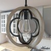 Hunter Fans 12" Gablecrest Pendant Light French Oak Finish - Victorian Style Ceiling Fixture for Farmhouse Decor - 3 of 4