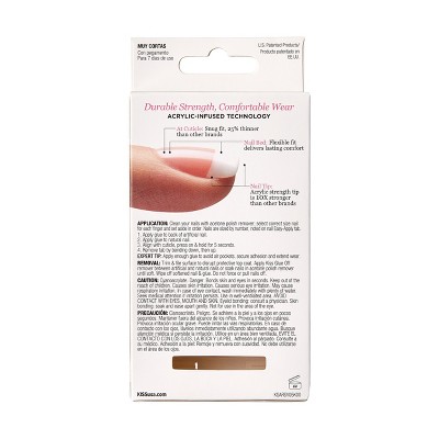 KISS Products Salon Acrylic Short Square French Manicure Kit - Power Play - 31ct_2