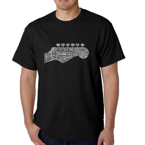 LA Pop Art Men's Word Art T-shirt - Guitar Head - 1 of 4