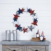 Americana Metal Star Wreath – Patriotic Door Decor 18"D – Seasonal Accent By Melrose - 2 of 3